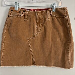 Tommy Hilfiger Tan Corduroy Mini Skirt